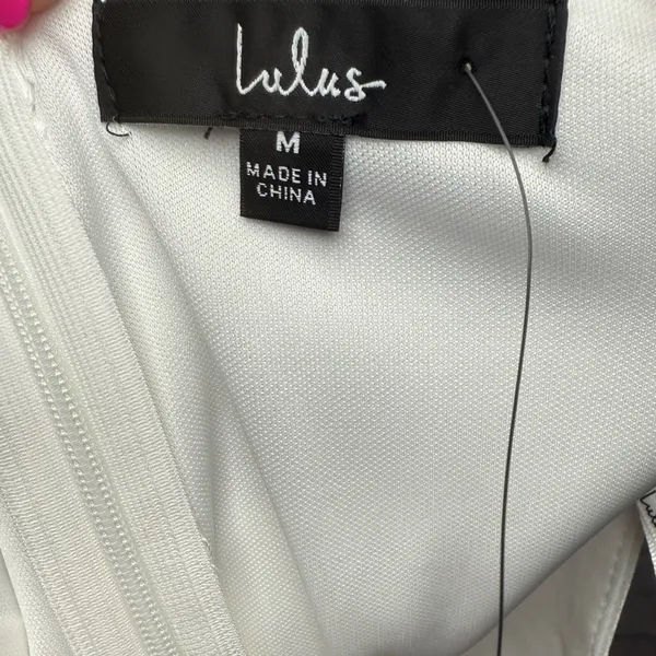 Lulu's Cream Satin Fringe Maxi Dress - Image 4