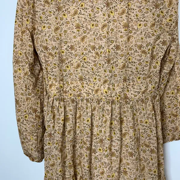 Doen Prem Maxi Jaipur Mustard Floral Print Dress Womens Small - Image 17