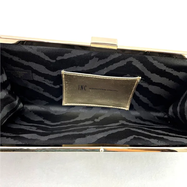 Bling It On Black Sequin Gold Clutch Bag Sequin INC Holiday Date Formal Party - Image 2