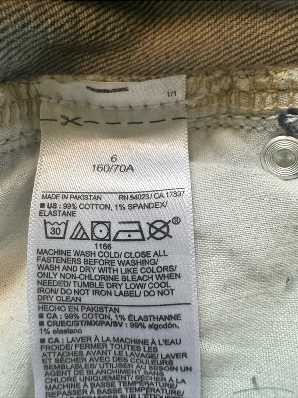Old Navy OG Loose Style Light Wash Straight Leg Jeans Size 6 - Image 7