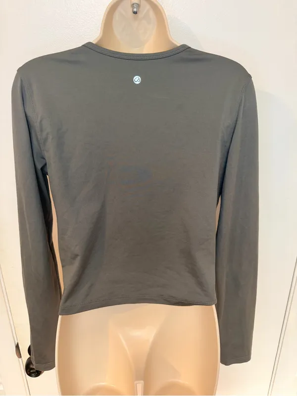 CRZ Yoga Cloud Jersey Gray Button Cardigan Soft Lightweight Athleisure S/M - Image 8
