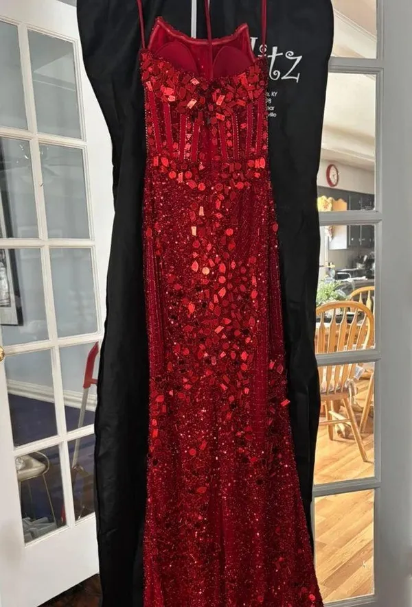 Ashley Lauren Prom Dress, Stunning Red color - Image 6