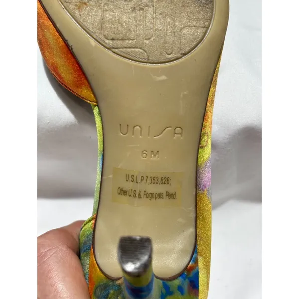 UNISA Colorful Peep-Toe Heels Size 6 - Image 7