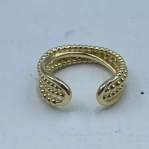 14K vermeil size 8 four rows ring stamped. - Image 6