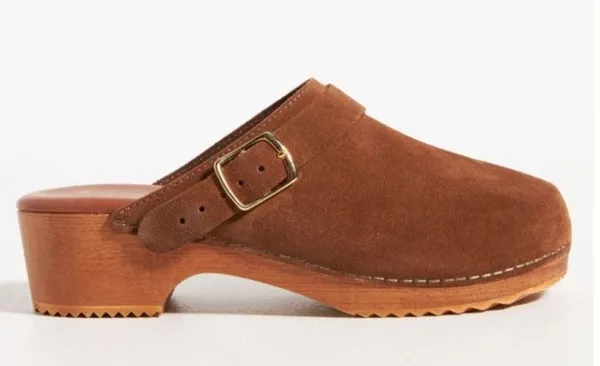 Anthropologie Suede Clog Shoes 36 Tan Brown Fall Autumn - Image 12