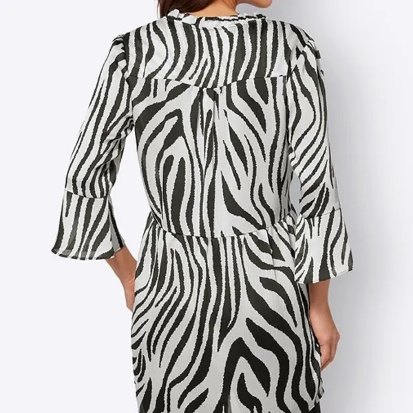 New Zebra‎ Print Tunic Black Size 12 - Image 4