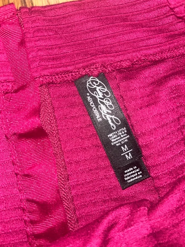 Aeropostale PrettyLittleLiars Y2K High-Waist Textured Mini Skirt Pleats Fuchsia size - Image 3