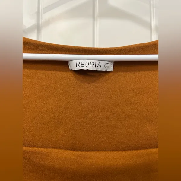 Reoria burnt orange Long Sleeve bodysuit - Image 2