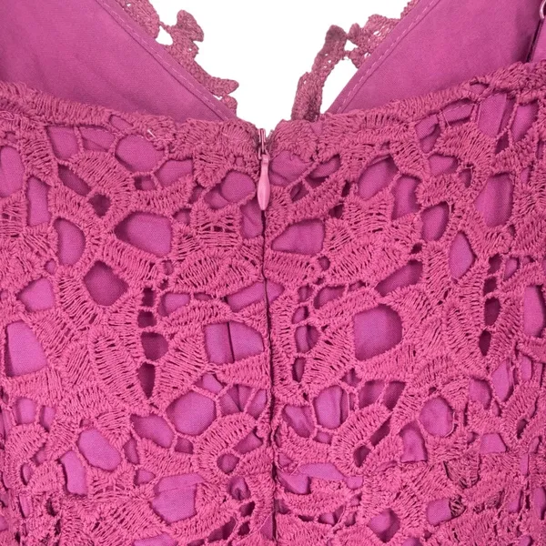 ASTR the Label Womens Sleeveless Lace Midi Dress Pink Size Large Feminine Party - Image 7
