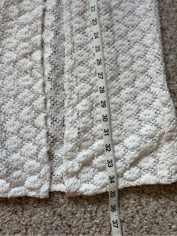 Cotton On Body Open Mesh Beach Sarong Wrap Skirt White Knit Size Women’s Medium - Image 6