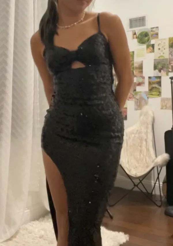 Windsor Black Sequin Gown - Image 7