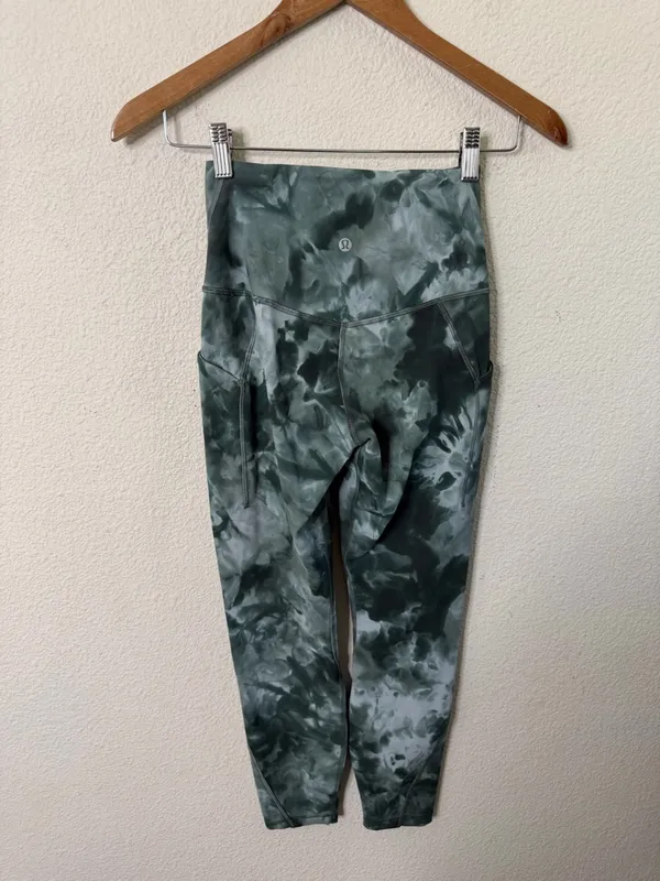 Lululemon‎ Align High-Rise Pant with Pockets 25" Green Diamond Dye Womens Size 4 - Image 4