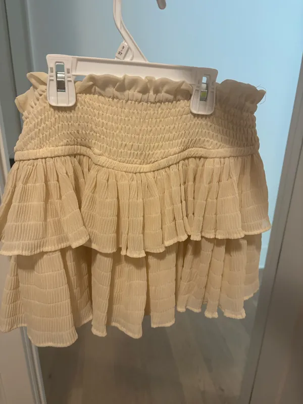 Cream mini skirt Yellow - Image 2
