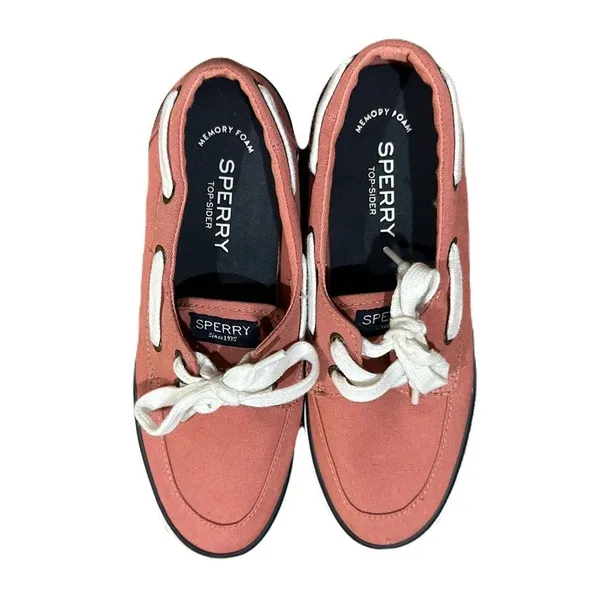 Sperry‎ Top Sider Pier Boat Shoes Memory Foam Loafer Red/pink Women's 7 - Image 5