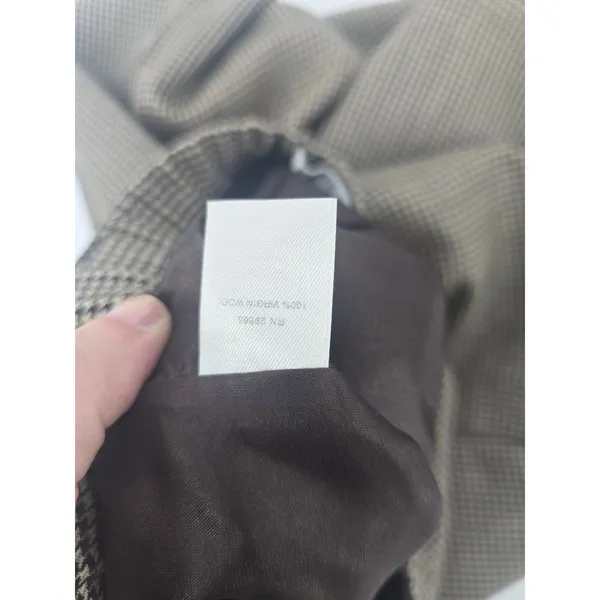 Pendleton Wool Trousers Womens 10 Brown Houndstooth‎ Straight Leg High Rise - Image 4