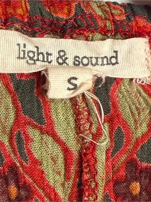 Light & Sound Boho Floral Off Shoulder Maxi Dress Cottagecore Prairie S Western - Image 11