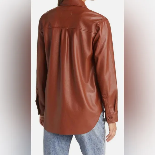 BlankNYC Women's Brown Faux Leather Jacket - Image 2