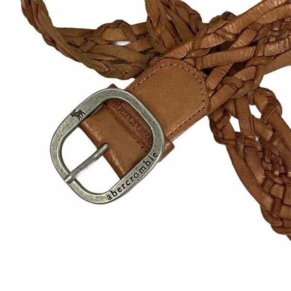 Abercrombie rust sheen color braided leather belt - Image 2