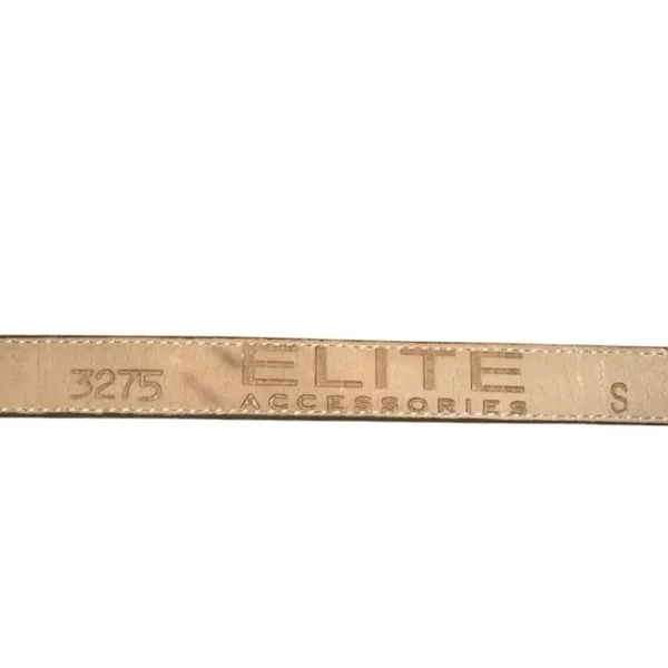 Elite Tan Faux Leather Skinny Chain Belt Turquoise Stone Western Boho Small‎ - Image 5