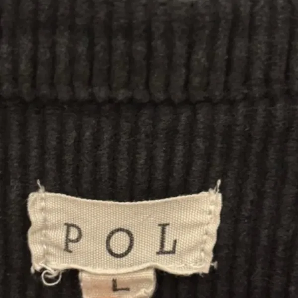 POL Black Trucker Corduroy Jean Jacket Sized L - Image 5