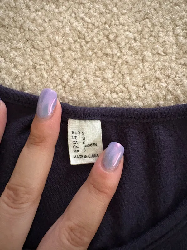Amazon Navy Blue Crop Top - Image 2