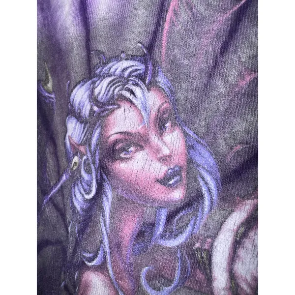 Vintage Y2K Fairies by Trick Dark Fairy Goth Emo Mall Goth Tie Dye T Shirt Large - Image 6