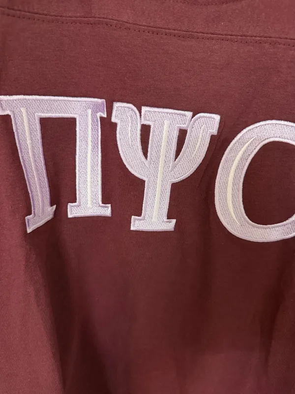 Pi Beta Phi Collegiate Maroon Short Sleeve Tee Red Size M - Image 3