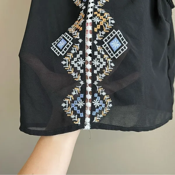 ✨ Iris Los Angeles Black Sheer Top Medium‎ - Image 5