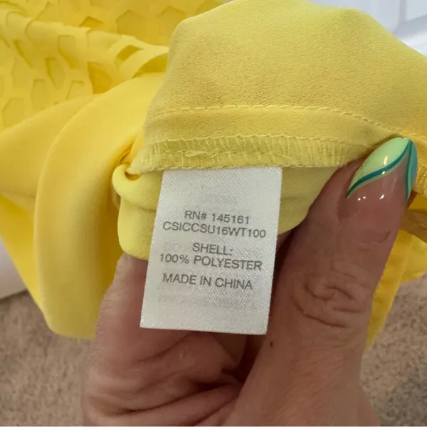 Yellow honeycomb tank top Size M - Image 8