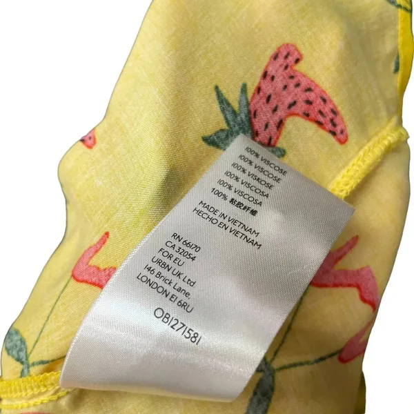 Anthropologie Kendra Dandy‎ Dreamer Top Blouse Button Strawberry Yellow Size 14 - Image 11
