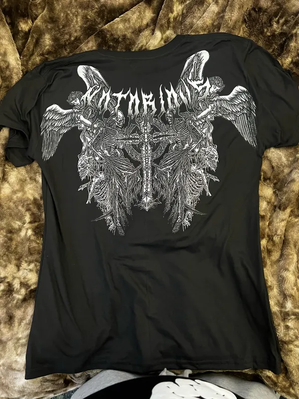 Y2K men’s shirt Black Size L - Image 2