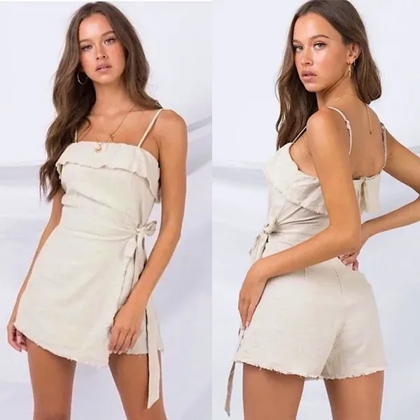 Princess Polly Rally Playsuit in Beige Size 10 New with tag - Image 2