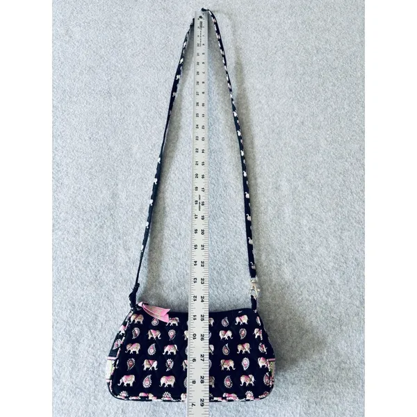 Vera Bradley Pink Elephants Retired Convertible Shoulder Crossbody Handbag Purse - Image 7
