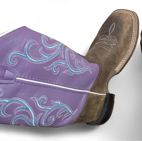Old West square toe boots women’s size 6 / youth 4.5 - Image 3