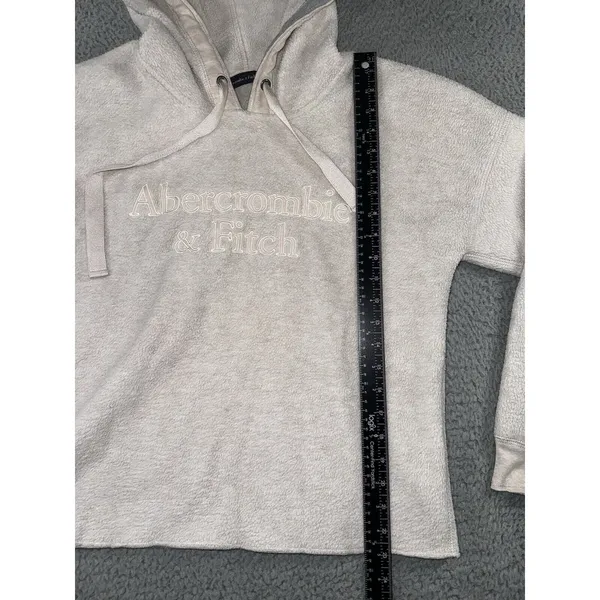 Abercrombie &‎ Fitch Hoodie Women Medium Sherpa Fleece Pullover - Image 5