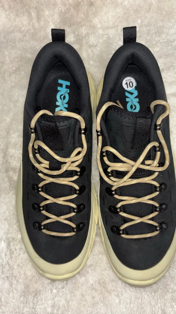 RARE Hoka tour Summit leather rubber zig-zag string up trail ready NURSING-shoes.. - Image 3