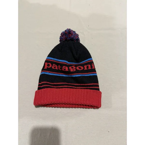 Patagonia‎ Powder Town Beanie Park Stripe Heavy Duty Winter Ski Hat Pom - Image 2