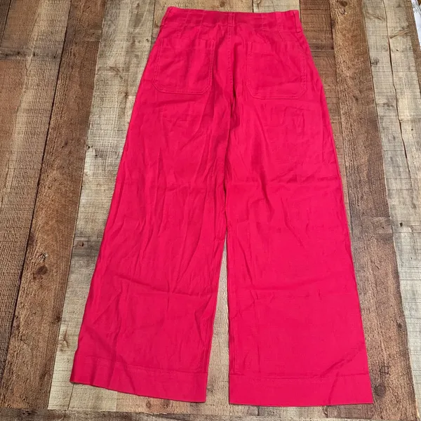 Maeve Anthropologie Pink Linen Blend Wide Leg The Colette Pants Sz 28 Trouser - Image 8