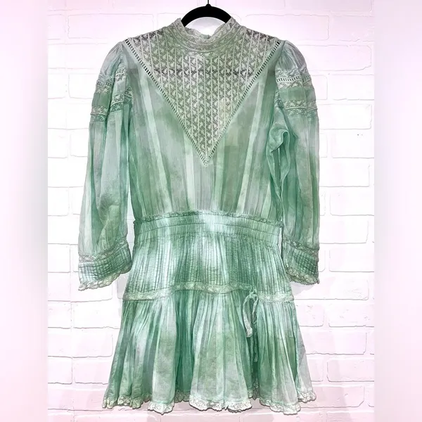NEW LoveShackFancy Viola Victorian Mini Dress - Image 3