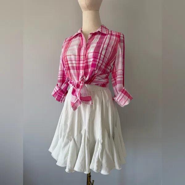Tommy Hilfiger plaid pink & white classic fit shirt size small - Image 16