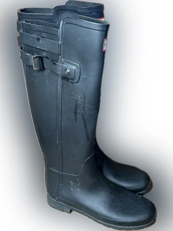Hunter Norris Field Side Adjustable Black Boots - Image 2