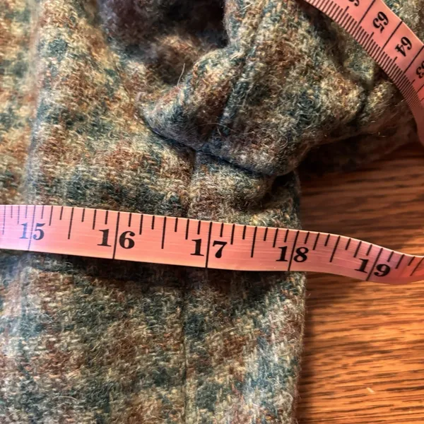 Vintage‎ 80's Wool Women's Green Plaid Jacket Preppy - Image 6