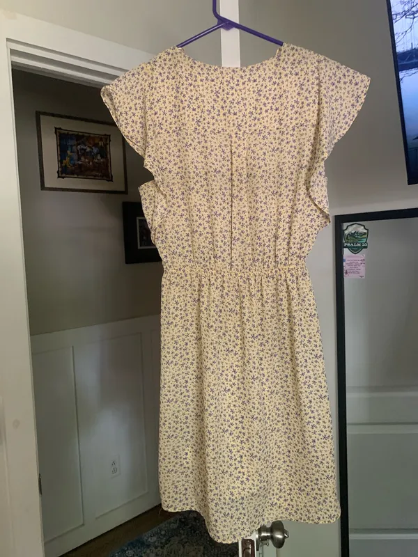 Monteau Yellow Flower Dress - Image 2