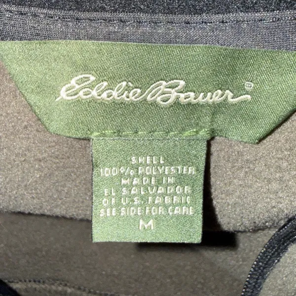 Eddie Bauer Womens Full Zip Fleece Vest‎ Brown Black Mock Neck Size M Outdoor - Image 4