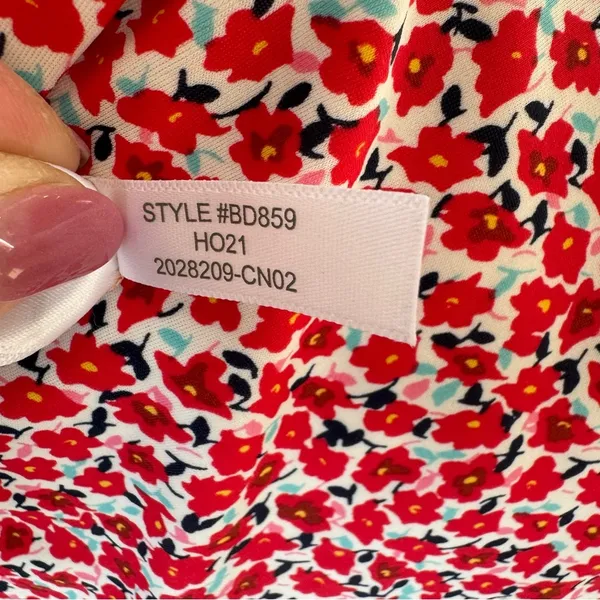 J. Crew Floral Print Bikini High Waist‎ Bottoms & Ruffle on Top Bottom-XS Top-M - Image 11