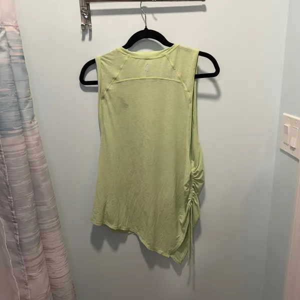 Free People Movement Muscle Tank Lime Green Medium Asymmetrical Athleisure Gym - Image 3