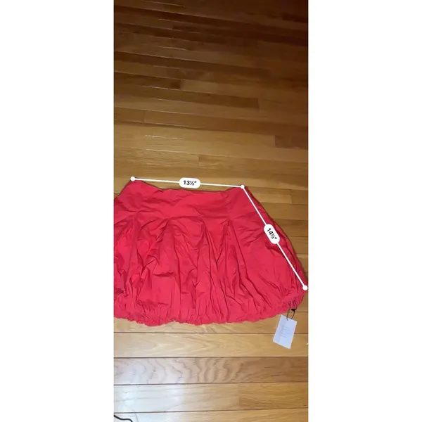 NWT Lovers + Friends Valerie Red Bubble Mini Skirt Size Large Revolve - Image 9
