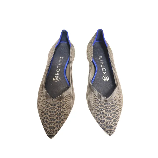 Rothy's The Point‎ flat shoes Walnut Python snake print Toe Knit Size 7.5 W - Image 4