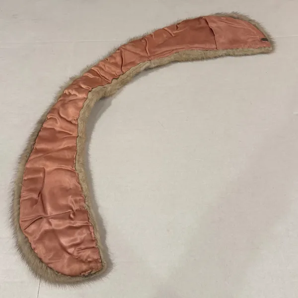 Vintage Mink Fur Collar Wrap Stole Womens Tan Brown Satin Lined Vintage Glamour - Image 3
