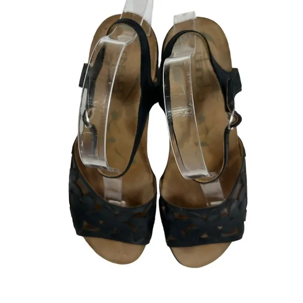 Dansko Coquette Laser Cut Floral Leather Sandals - Image 8